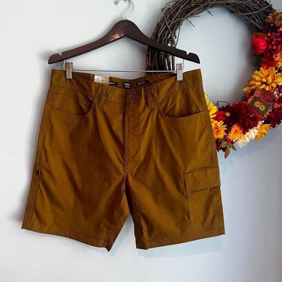prAna Men's 30"W/10"L Double Peak Hiking Trail Short ANTIQUE BRONZE - Picture 1 of 8